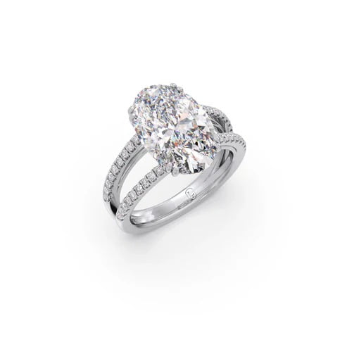 5.50 Ct Oval Cut Wonderful Solitaire with Accents IGI Certified Lab Grown Diamond Engagement Ring for her Solid 10k White Gold Size 7 by Diamond-Capitals