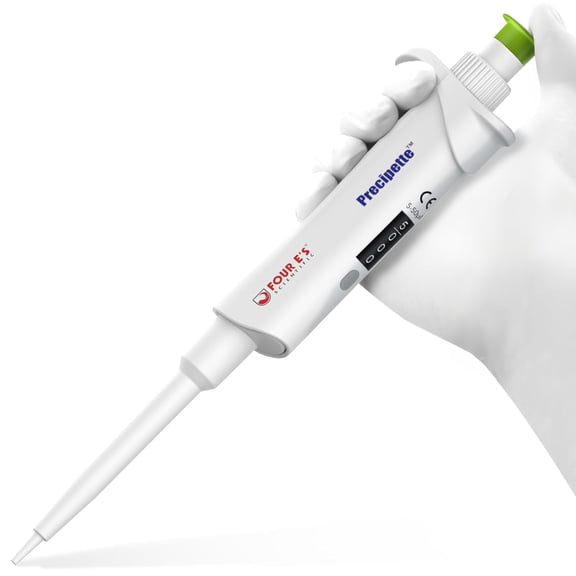 FOUR E's Scientific 5-50μL Pipette, High Accurate Single-Channel Pipettor, Adjustable Variable Volume Micropipette for Laboratory