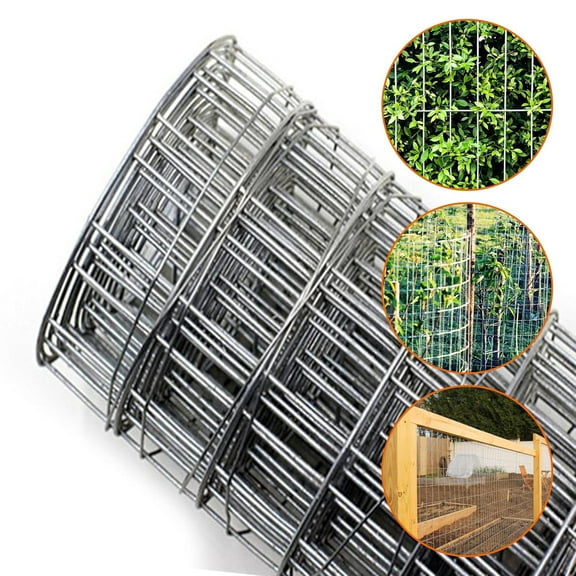 5'*50' Welded Wire Mesh, Chicken Wire Fencing Stainless Steel Wire Mesh, for Outdoor Yard Pool Balcony Vegetable  Protection Dog Chicken Deer Poultry Netting
