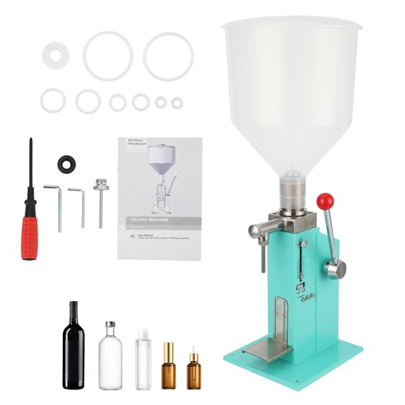 5-50ml Manual Paste Liquid Filling Machine, Filling Machine,Adjustable Bottle Filling Machine With Transparent Hopper,Lightweight Bottle Filler for Liquid Paste Cosmetic Cream