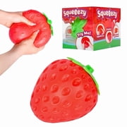 5.51 Jumbo Strawberry Squishy Toy, Fun Squeezable Fruit Toy & Squeeze Gag Gift