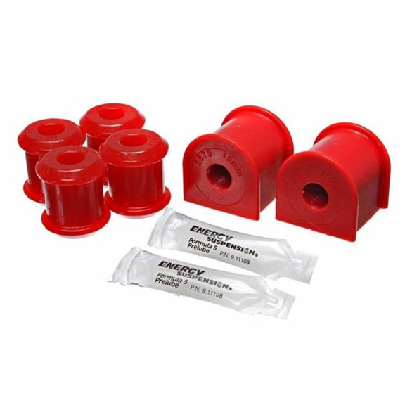 5.5167R Hyper-Flex Sway Bar Bushing Rear 15 mm Bar Steel & Polyurethane - Zinc Oxide & Red