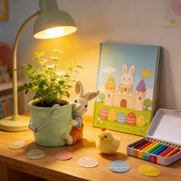 5.51Inch Rabbit Flower Cart Resin Planter – Easter Animal Bunny Succulent Planter Pot with Drainage Hole, Cute Succulent Planter Flower Cart-Styled Garden Decor Gift for Mom, Grandma, Women