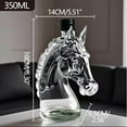 thumbnail image 1 of 5.51x2.56x6.3in Borosilicate Glass Horse Head Whiskey Decanter - Shatterproof Home Bar Decor with Wide Mouth, Thermal Shock Resistant Liquor Bottle, 1 of 1