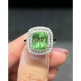 5.55 Ct Cushion Cut Certified Natural Green Tsavorite Diamond
