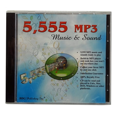 5,555 MP3 Music and Sound - Adventure, Rock, Soft, People, Animals, Nature, Modern and more