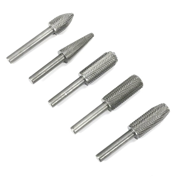 5* 59mm Shank Diameter Rotary Rasp Heat Treated High Carbon Steel Rasp Cutter Drill Bits for Steel Grinding Carving TAPDRA Spare Part