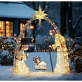 5.5FT Christmas Outdoor Lighted Nativity Scene, Outdoor Nativity Scene
