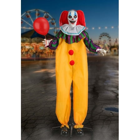 5.5FT Nickles the Nightmare Clown Animatronic Decoration - Scream Saver