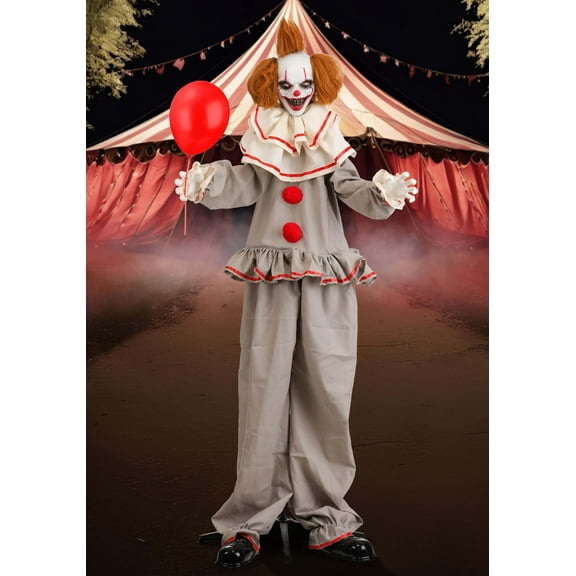 5.5FT Red Cent the Nightmare Clown Animated Decoration - Scream Saver