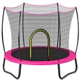 thumbnail image 1 of 4.5FT Trampoline with Safety Enclosure for Kids, SEGMART Toddler Trampoline with Basketball Hoop, Kids Trampoline with Jumping Mat, Mini Trampoline, Indoor Trampoline, Gifts for Boys Girls, 110LBS, 1 of 9