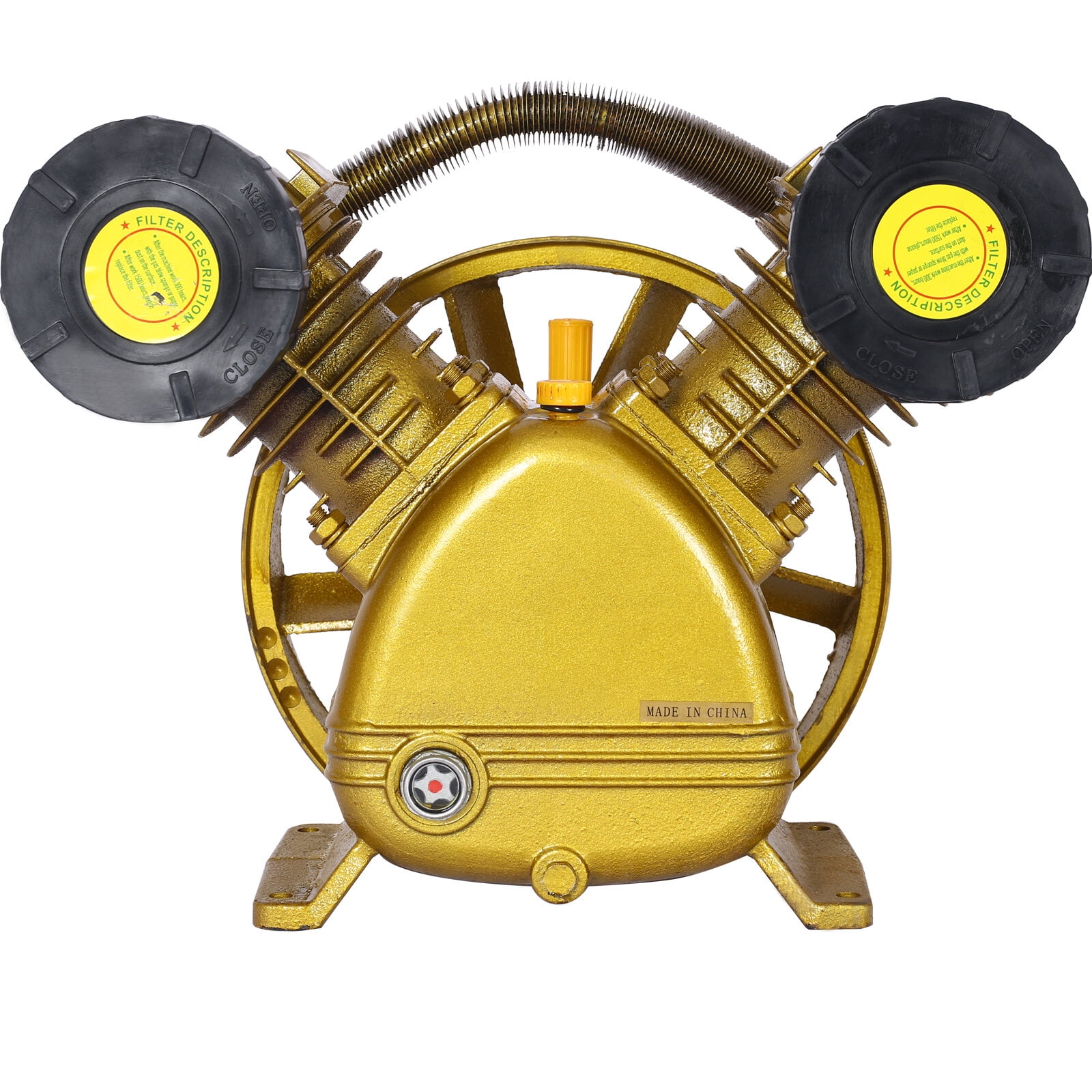 5.5HP Air Compressor Pump Head 21CFM ,115 PSI V-Type Dual-Cylinder Air Compressor Pump Head 2PISTON,