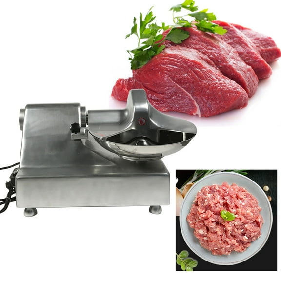 5.5L Meat Vegetable Fruit Chopper Shredder Cutter Ginger Garlic Grinder Food Processor with 15" Rotary Bowl 1400r/min 110V