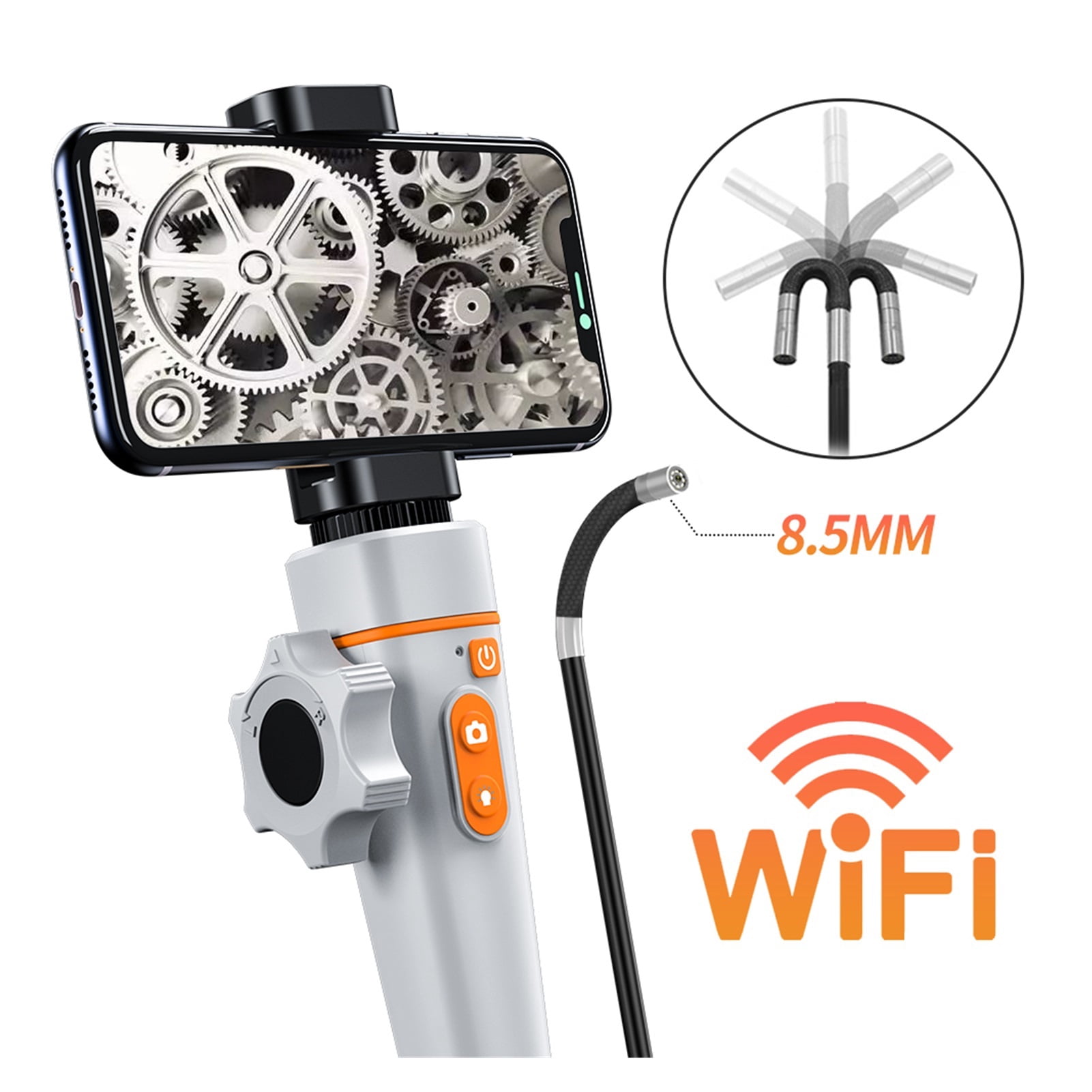 5.5MM/8.5MM Articulating Endoscope Visual Automotive Inspection Camera With 2-Ways &180 Degree Articulates Probe , User-Friendly Borescopes