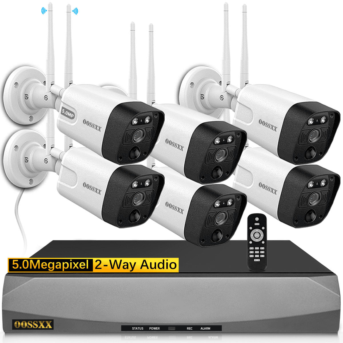 {5.5MP 2Antennas Enchance Signal} 2Way Audio PIR Detection Outdoor