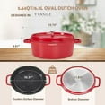 thumbnail image 1 of 5.5QT Oval Dutch Oven Pot with Lid, Ceramic Non-Stick &  for Baking, Braising, Soups, 1 of 6