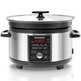 thumbnail image 1 of 5.5QT Programmable Slow Cooker With Timer,Non Stick Aluminum Alloy Liner.SLOW COOK HIGH/SLOW COOK LOW/WHITE RICE/STEAM/SAUTE/WARM/DELAY,and Other Practical Functions, 1 of 6