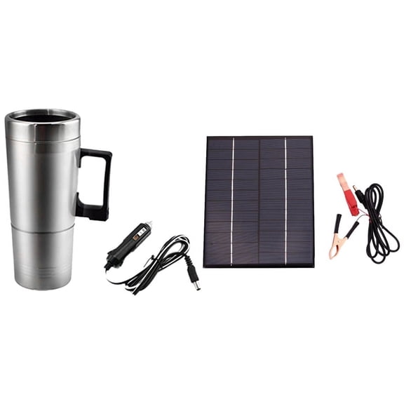 5.5W 12V Solar Panel Battery Charger Board Waterproof Polycrystalline Plate with Car Heating Kettle