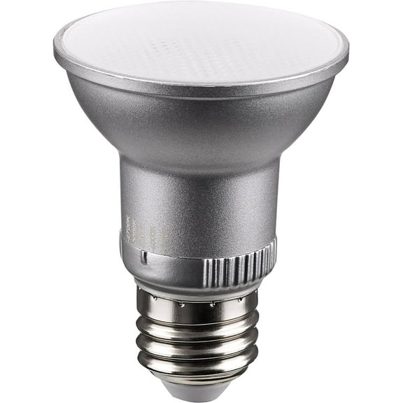 5.5W PAR20 LED - Medium Base - Silver Finish - CCT Selectable - 120V - 40 Deg. Beam - 6-Pack