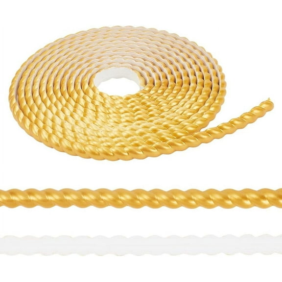 5.5Yards Flexible Molding Wall Trim 0.6inch PVC Molding Trim Ceiling Molding Wall Trim Molding Edge Trim for Furniture Door Wardrobe Home Decor Gold Gold