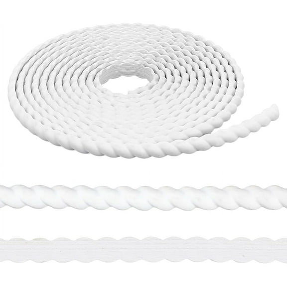 5.5Yards Flexible Molding Wall Trim 0.6inch PVC Molding Trim Ceiling Molding Wall Trim Molding Edge Trim for Furniture Door Wardrobe Home Decor White