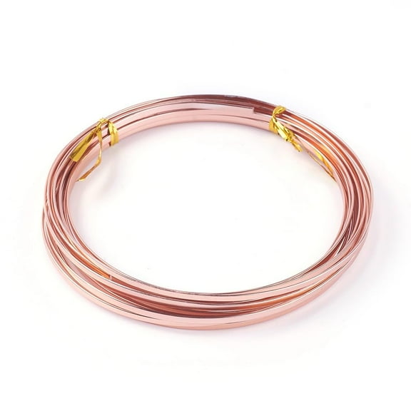 5.5Yards Rosy Brown Aluminum Wire 10x1mm Flat Craft Wire Bezel Strip Wire Flat Aluminum Wire Nose Wire for Cabochons DIY Jewelry Craft Making