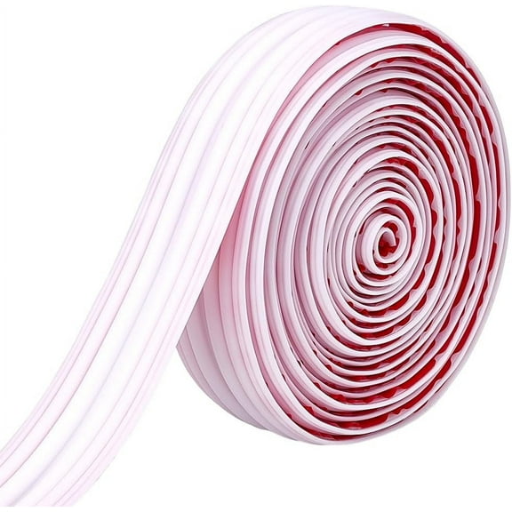 5.5Yds Peel and Stick Wall Molding Trim Edging Baseboard Self Adhesive Wallpaper Border Base Corner Guards Sticky Decorative Caulk Strip for Home Hotel Countertop DIY Decoration White for diy