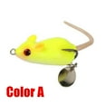 thumbnail image 1 of 5.5cm/10.5g Hot Fresh water Wobblers  Lifelike eyes Fishing Lures Soft Mouse Bait Spinner Spoon Snakehead Hooks COLOR  A, 1 of 1