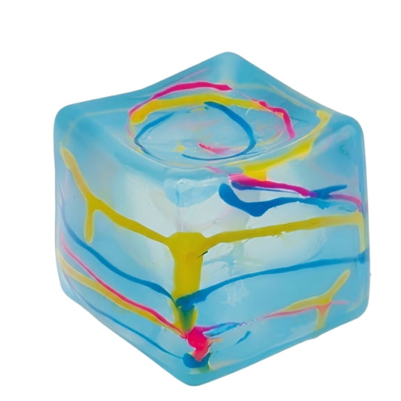 5.5cm Pocket Slow Rebound Squeeze Block 1 Pack, Swirl Marbled Hand Compression Cube, Lightweight Travel Calming Tool Suitable Birthday Gift for Teenagers