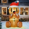 thumbnail image 1 of 5.5ft Christmas Inflatable Gingerbread Man,Cute Christmas Sitting Gingerbread Man Blow Up Yard Decorations with Build-in LED Lights,Christmas Inflatable Decorations for Outdoor Indoor Lawn Garden, 1 of 7
