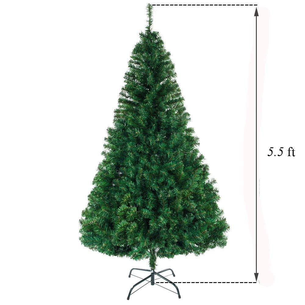 5.5ft Premium Hinged Artificial Holiday Christmas Pine Tree with 850
