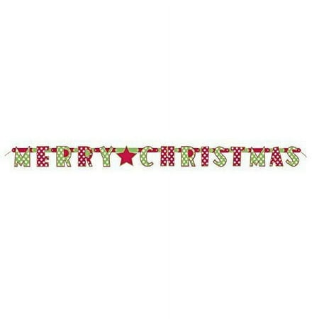 5.5ft Red & Green Polka Dots Christmas Banner