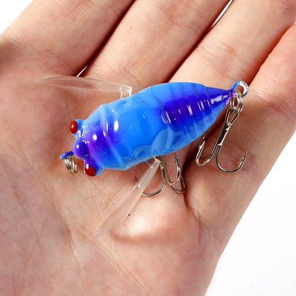 5.5g Cicada Lure, Realistic Insect Topwater Bait, Floating Popper for Bass, Snakehead & Culter