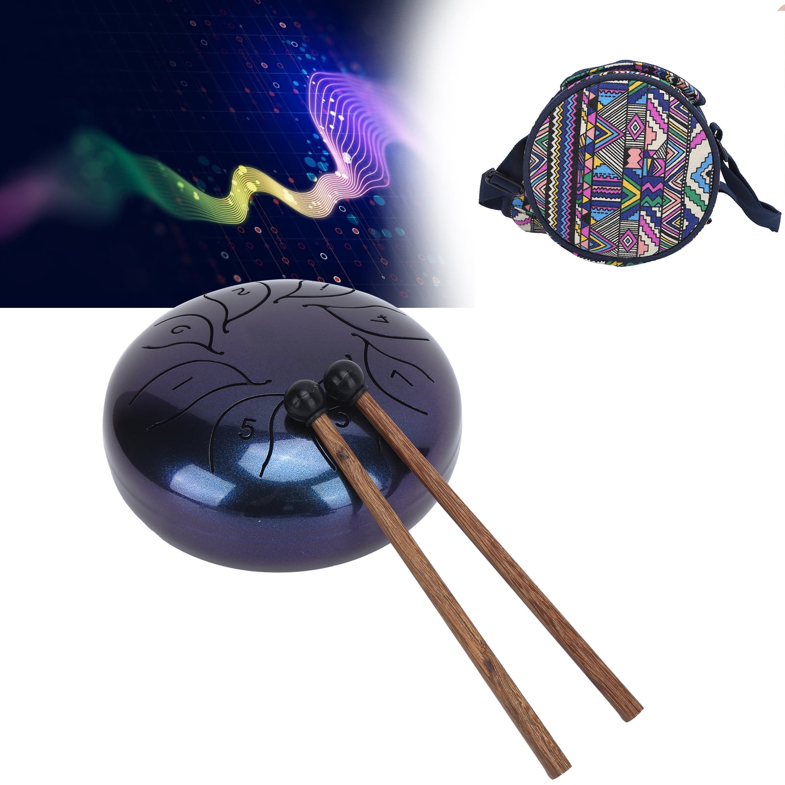 5.5in Tongue Drum,Metal Pan Handpan With ,Portable Percussion