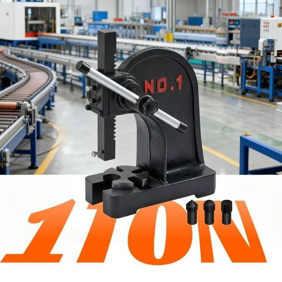 5.5in Work Height Heavy-duty Manual Arbor Press,Arbor Press, 1 Ton Press Machine for Forming, Stamping, Stretching
