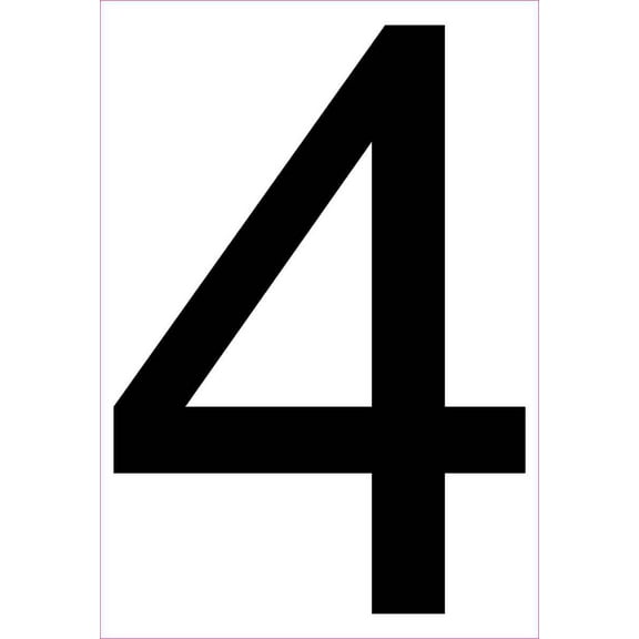 5.5in x 8in Address Number 4 Sticker