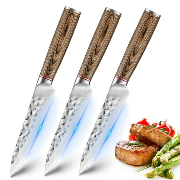 5.5inch Kitchen Knife Set of 3pcs Stainless Steel Fruit Knife Utility Paring Tomato Steak Knives Forged Boning Knife Kitchen Tools Cookware