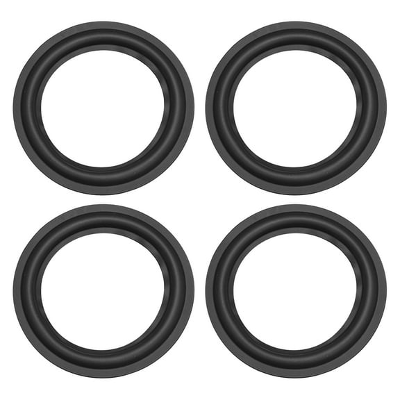 5" 5inch Speaker Rubber Edge Surround Rings Replacement Part for Speaker Repair or DIY 4 pcs
