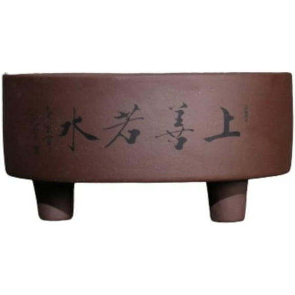 5.5inch Yixing Purple Clay Pot Desktop Bonsai Flower Pot Handmade Succulent Flower Pot