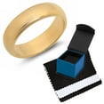 thumbnail image 1 of 5.5mm 14k Yellow Gold Plated Domed Wedding Band Ring, Size 5.5 + Gift Box, 1 of 7
