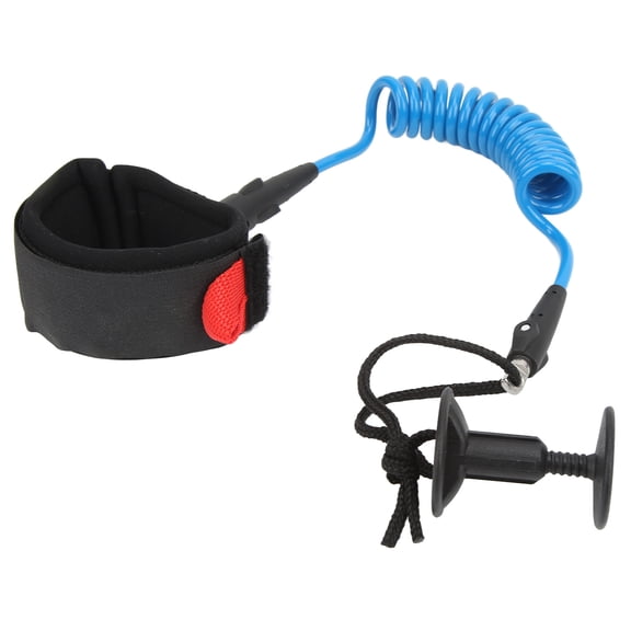5.5mm Blue Paddle Board Wrist Strap - 4 Feet Elastic TPU Surf Leash for Stand Up Paddle and Surfboard