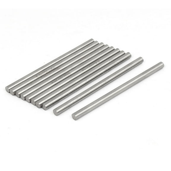 5.5mm Dia 100mm Length HSS Round Shaft Rod Bar Lathe Tools Gray 10pcs