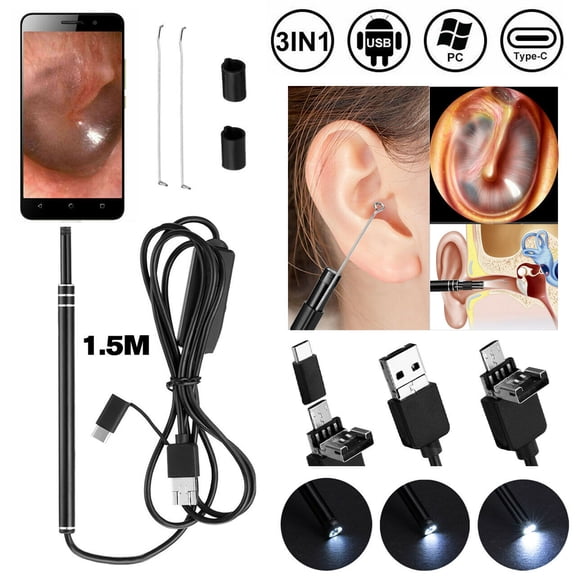 5.5mm Led Endoscope Otoscope USB Ear Cleaning Camera Scope Ear Wax Earwax Tool