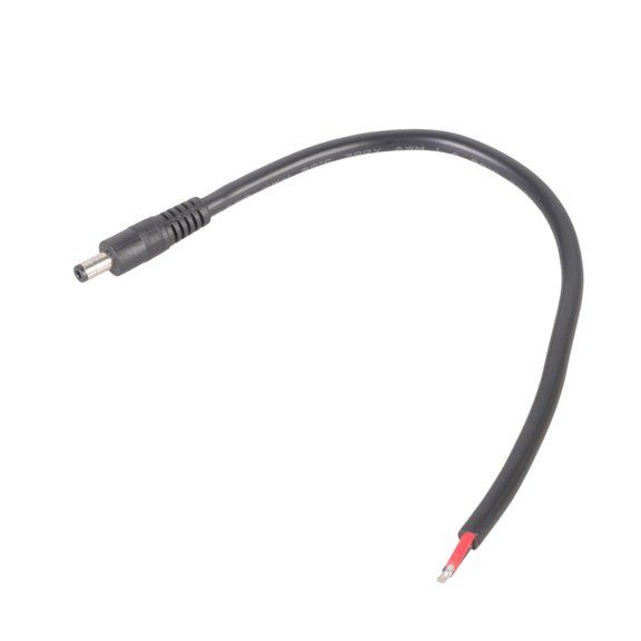 5.5mm x 2.1mm Male Connectors Cable Line Open End Power Cord With Tinned Ends For Electronics And DIY Projects