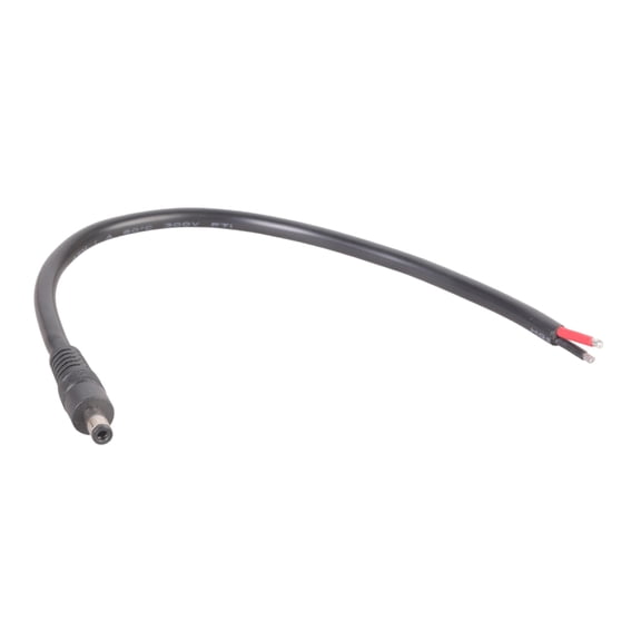 5.5mm x 2.1mm Male Connectors Cable Line Open End Power Cord With Tinned Ends For Electronics And Projects