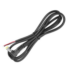 5.5mm x 2.1mm Right Angle 90 Degree DC Power Male Plug Jack to Bare Wire for DC Surveillance Camera, 1m