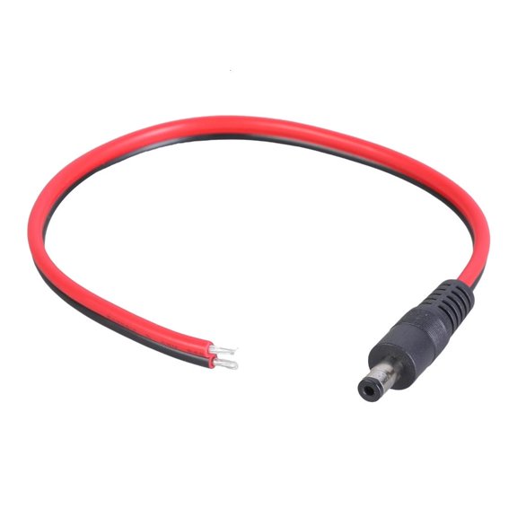 5.5mmx2.1mm DC5521 Male Power Cable with Bare Wire Ends for CCTV and LED