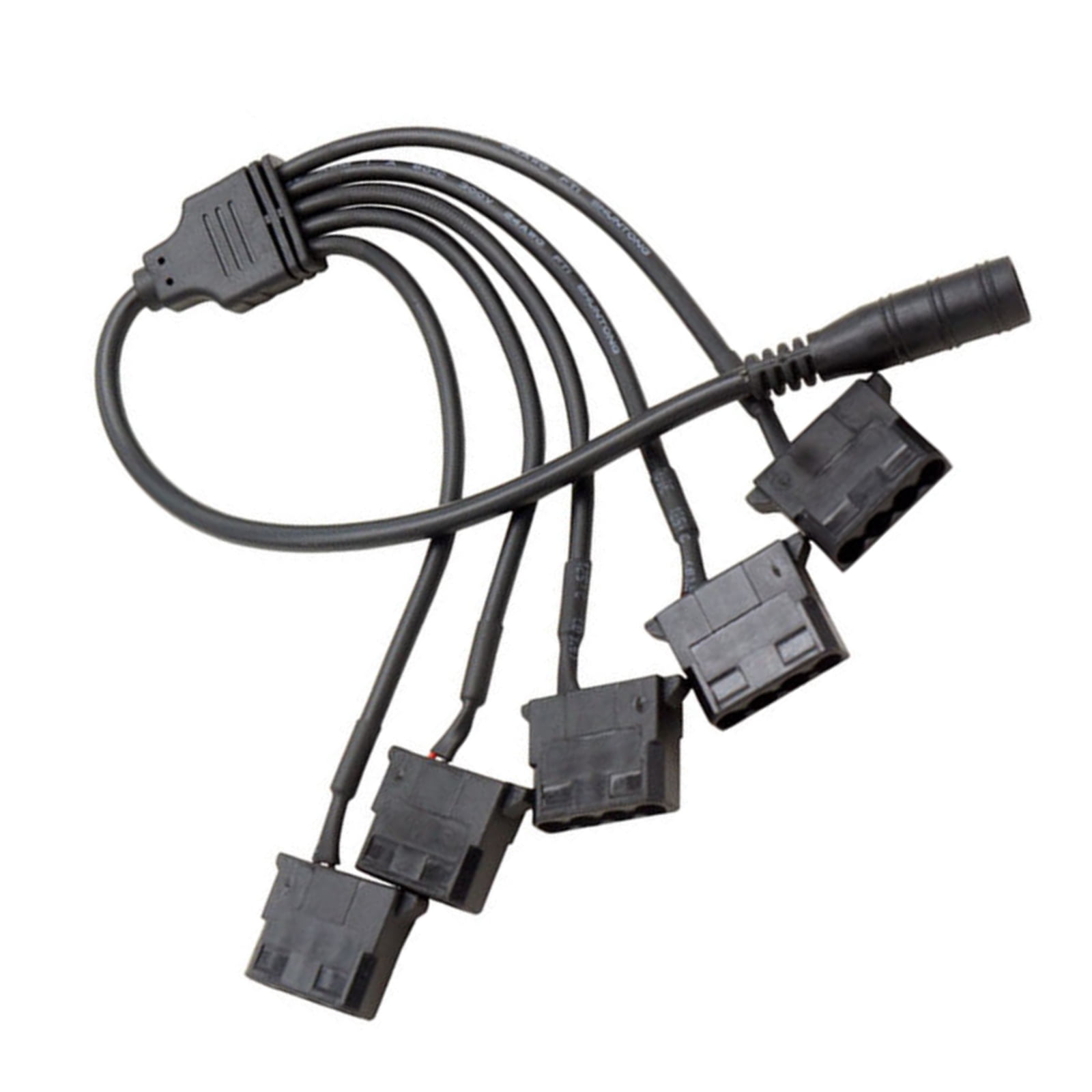 5.5mmx2.1mm Female to 5Pcs 4Pin Cooling Fan Adapter Replacement Power ...