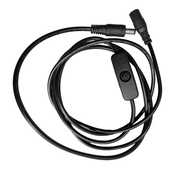 5.5mmx2.1mm Power Extension Cable with Switches for LED Lighting Router Speaker