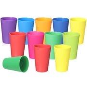 5.5oz Reusable Plastic Drinking Cups Set of 12, Small Plastic Cups Reusable, BPA Free Unbreakable Water Cups for Kitchen and Dining, Dishwasher and Microwave Safe